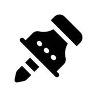 push pin icon. glyph icon for your website, mobile, presentation, and logo design. vector
