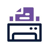 printer icon. dual tone icon for your website, mobile, presentation, and logo design. vector