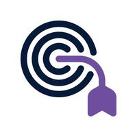 target icon. dual tone icon for your website, mobile, presentation, and logo design. vector