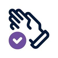 gloves icon. dual tone icon for your website, mobile, presentation, and logo design. vector