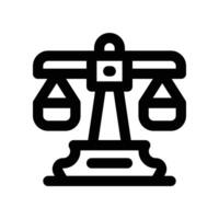 justice icon. line icon for your website, mobile, presentation, and logo design. vector
