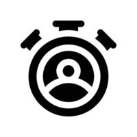 punctuality icon. glyph icon for your website, mobile, presentation, and logo design. vector