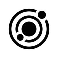 solar system icon. glyph icon for your website, mobile, presentation, and logo design. vector