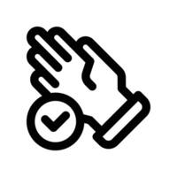 gloves icon. line icon for your website, mobile, presentation, and logo design. vector