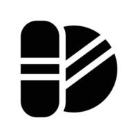 pill icon. glyph icon for your website, mobile, presentation, and logo design. vector