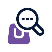 shopping search icon. dual tone icon for your website, mobile, presentation, and logo design. vector