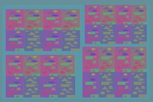 Geometric shapes pattern style vector