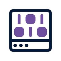 equalizer icon. dual tone icon for your website, mobile, presentation, and logo design. vector