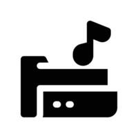 music folder icon. glyph icon for your website, mobile, presentation, and logo design. vector