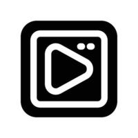 play icon. glyph icon for your website, mobile, presentation, and logo design. vector
