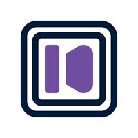 previous icon. dual tone icon for your website, mobile, presentation, and logo design. vector