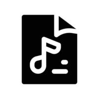 music file icon. glyph icon for your website, mobile, presentation, and logo design. vector