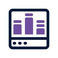 sound bar icon. dual tone icon for your website, mobile, presentation, and logo design. vector