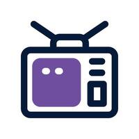 television icon. dual tone icon for your website, mobile, presentation, and logo design. vector
