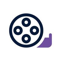 film roll icon. dual tone icon for your website, mobile, presentation, and logo design. vector