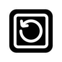 replay icon. glyph icon for your website, mobile, presentation, and logo design. vector