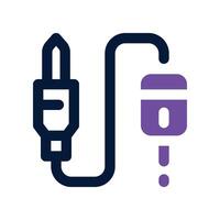 audio jack icon. dual tone icon for your website, mobile, presentation, and logo design. vector
