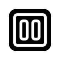 pause icon. glyph icon for your website, mobile, presentation, and logo design. vector