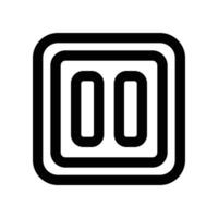 pause icon. line icon for your website, mobile, presentation, and logo design. vector
