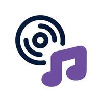 vinyl icon. dual tone icon for your website, mobile, presentation, and logo design. vector