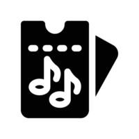 ticket icon. glyph icon for your website, mobile, presentation, and logo design. vector