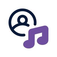 singer icon. dual tone icon for your website, mobile, presentation, and logo design. vector