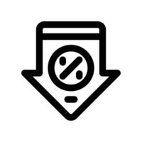 low price icon. line icon for your website, mobile, presentation, and logo design. vector