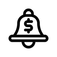 notification icon. line icon for your website, mobile, presentation, and logo design. vector