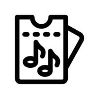 ticket icon. line icon for your website, mobile, presentation, and logo design. vector