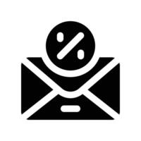 email icon. glyph icon for your website, mobile, presentation, and logo design. vector