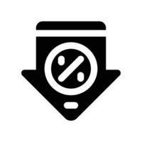 low price icon. glyph icon for your website, mobile, presentation, and logo design. vector