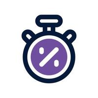 timer icon. dual tone icon for your website, mobile, presentation, and logo design. vector