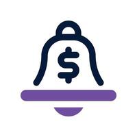 notification icon. dual tone icon for your website, mobile, presentation, and logo design. vector