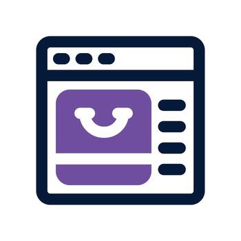 web page icon. dual tone icon for your website, mobile, presentation, and logo design. vector