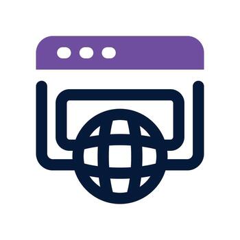 browser icon. dual tone icon for your website, mobile, presentation, and logo design. vector