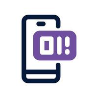 qr code icon. dual tone icon for your website, mobile, presentation, and logo design. vector