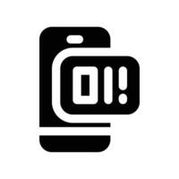 qr code icon. glyph icon for your website, mobile, presentation, and logo design. vector