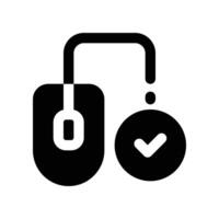 mouse icon. glyph icon for your website, mobile, presentation, and logo design. vector