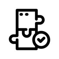 puzzle icon. line icon for your website, mobile, presentation, and logo design. vector