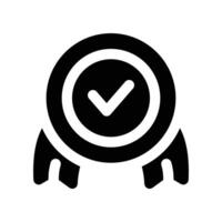 medal icon. glyph icon for your website, mobile, presentation, and logo design. vector
