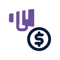 budget ads icon. dual tone icon for your website, mobile, presentation, and logo design. vector