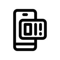 qr code icon. line icon for your website, mobile, presentation, and logo design. vector