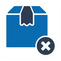 Wrong Order and package icon concept vector