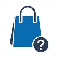 Shopping Query and question icon concept vector