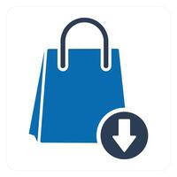 Upload Shopping and shopping icon concept vector