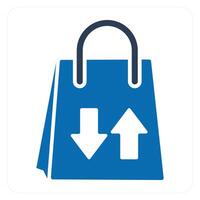 Synchronize Shopping and sync icon concept vector