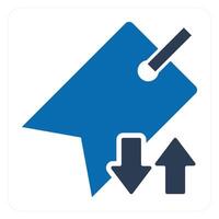 Synchronize Tag and label icon concept vector