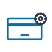 Card Settings and configuration icon concept vector
