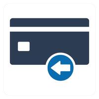 Received Card and receive icon concept vector