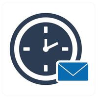 Message on Time icon concept vector
